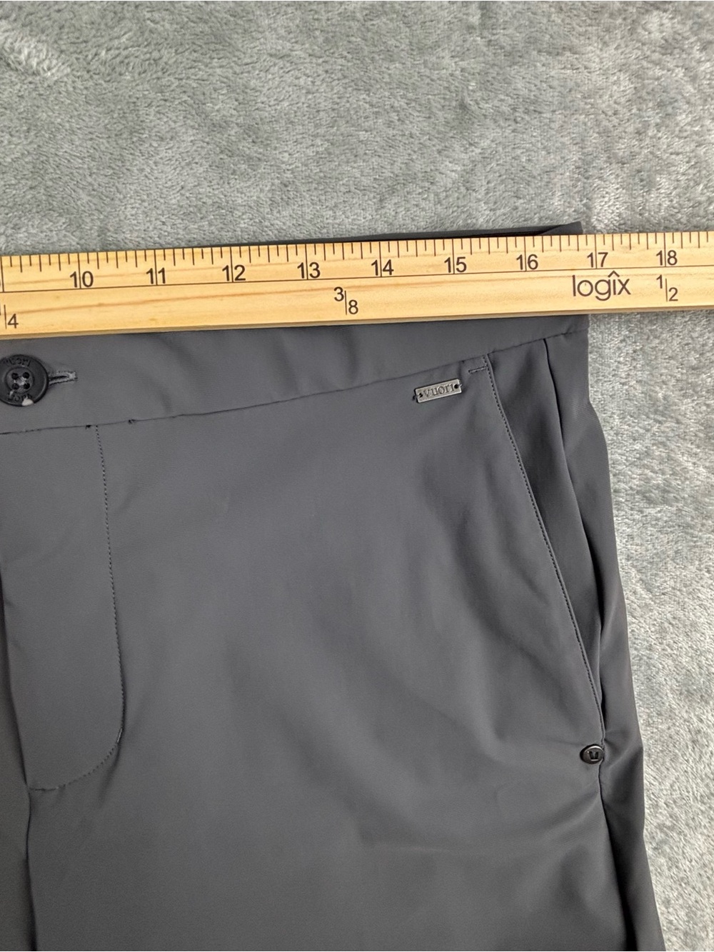 Vuori Fleet Short Mens Large Gray Stretch Performance Wicking Drawstring V386 - Picture 10 of 13